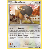 Bouffalant 91/114 BW Base Set Rare Pokemon Card NEAR MINT TCG
