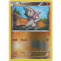 Timburr 58/114 BW Base Set Reverse Holo Common Pokemon Card NEAR MINT TCG
