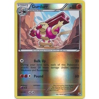 Gurdurr 60/114 BW Base Set Reverse Holo Uncommon Pokemon Card NEAR MINT TCG