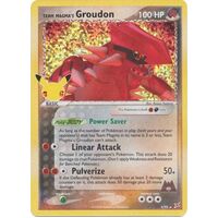 Team Magma's Groudon 9/95 SWSH Celebrations Classic Collection Holo Rare Pokemon Card NEAR MINT TCG