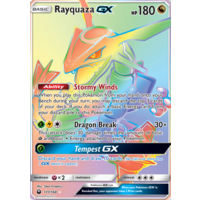 Rayquaza GX 177/168 SM Celestial Storm Holo Full Art Hyper Rare Pokemon Card NEAR MINT TCG