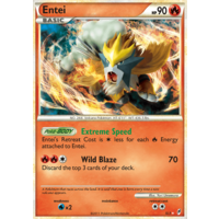 Entei SL3 Call of Legends Holo Ultra Rare Pokemon Card NEAR MINT TCG