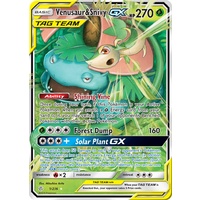 Venusaur & Snivy GX 1/236 SM Cosmic Eclipse Holo Ultra Rare Pokemon Card NEAR MINT TCG