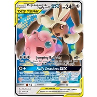 Mega Lopunny & Jigglypuff GX 165/236 SM Cosmic Eclipse Holo Ultra Rare Pokemon Card NEAR MINT TCG