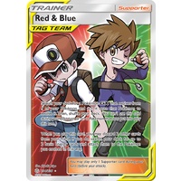 Red & Blue 234/236 SM Cosmic Eclipse Holo Ultra Rare Full Art Pokemon Card NEAR MINT TCG