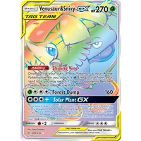 Venusaur & Snivy GX 249/236 SM Cosmic Eclipse Holo Hyper Rainbow Rare Full Art Pokemon Card NEAR MINT TCG