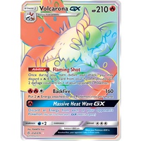 Volcarona GX 252/236 SM Cosmic Eclipse Holo Hyper Rainbow Rare Full Art Pokemon Card NEAR MINT TCG