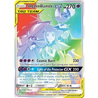 Solgaleo & Lunala GX 254/236 SM Cosmic Eclipse Holo Hyper Rainbow Rare Full Art Pokemon Card NEAR MINT TCG