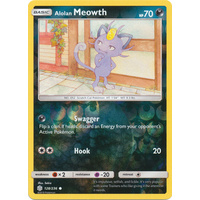 Alolan Meowth 128/236 SM Cosmic Eclipse Reverse Holo Common Pokemon Card NEAR MINT TCG