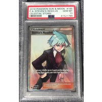 PSA 10 GEM MINT Steven's Resolve 165 Full Art Celestial Storm Pokemon Card