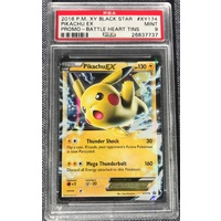 PSA 9 MINT Pikachu EX XY174 Promo Battle Heart Tins Pokemon Card