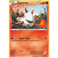 Larvesta 21/108 BW Dark Explorers Common Pokemon Card NEAR MINT TCG
