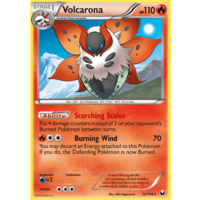 Volcarona 22/108 BW Dark Explorers Holo Rare Pokemon Card NEAR MINT TCG
