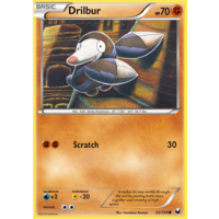 Drilbur 55/108 BW Dark Explorers Common Pokemon Card NEAR MINT TCG