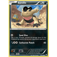 Sandile 64/108 BW Dark Explorers Common Pokemon Card NEAR MINT TCG