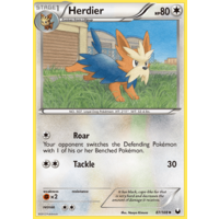 Herdier 87/108 BW Dark Explorers Uncommon Pokemon Card NEAR MINT TCG