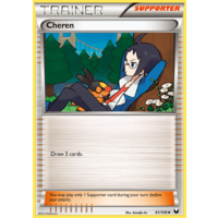 Cheren 91/108 BW Dark Explorers Uncommon Pokemon Card NEAR MINT TCG
