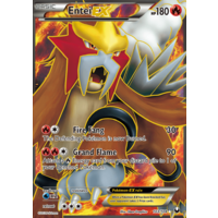 Entei EX 103/108 BW Dark Explorers Holo Ultra Rare Full Art Pokemon Card NEAR MINT TCG
