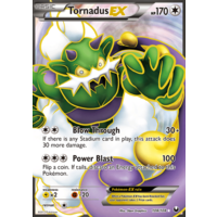 Tornadus EX 108/108 BW Dark Explorers Holo Ultra Rare Full Art Pokemon Card NEAR MINT TCG