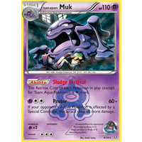 Team Aqua's Muk 8/34 XY Double Crisis Holo Rare Pokemon Card NEAR MINT TCG