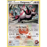 Team Magma's Zangoose 22/34 XY Double Crisis Common Pokemon Card NEAR MINT TCG