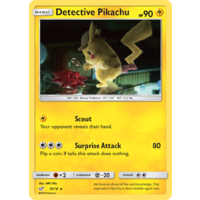Detective Pikachu 10/18 SM Detective Pikachu Holo Rare Pokemon Card NEAR MINT TCG