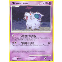 Nidoran 91/123 DP Mysterious Treasures Common Pokemon Card NEAR MINT TCG
