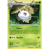 Silcoon 7/124 BW Dragons Exalted Uncommon Pokemon Card NEAR MINT TCG