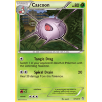 Cascoon 9/124 BW Dragons Exalted Uncommon Pokemon Card NEAR MINT TCG