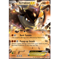 Terrakion EX 71/124 BW Dragons Exalted Holo Ultra Rare Pokemon Card NEAR MINT TCG