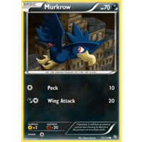 Murkrow 72/124 BW Dragons Exalted Common Pokemon Card NEAR MINT TCG