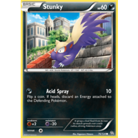 Stunky 76/124 BW Dragons Exalted Common Pokemon Card NEAR MINT TCG