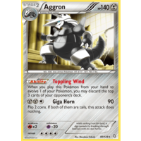 Aggron 80/124 BW Dragons Exalted Holo Rare Pokemon Card NEAR MINT TCG
