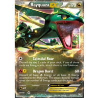 Rayquaza EX 85/124 BW Dragons Exalted Holo Ultra Rare Pokemon Card NEAR MINT TCG