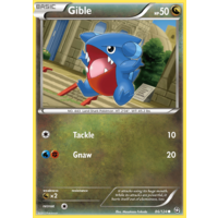 Gible 86/124 BW Dragons Exalted Common Pokemon Card NEAR MINT TCG