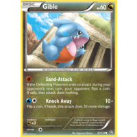 Gible 87/124 BW Dragons Exalted Common Pokemon Card NEAR MINT TCG