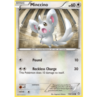 Minccino 109/124 BW Dragons Exalted Common Pokemon Card NEAR MINT TCG