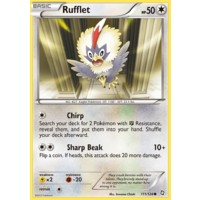 Rufflet 111/124 BW Dragons Exalted Common Pokemon Card NEAR MINT TCG