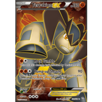 Terrakion EX 121/124 BW Dragons Exalted Holo Ultra Rare Full Art Pokemon Card NEAR MINT TCG
