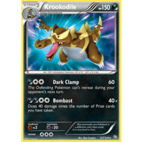 Krookodile 127/124 BW Dragons Exalted Holo Secret Rare Pokemon Card NEAR MINT TCG