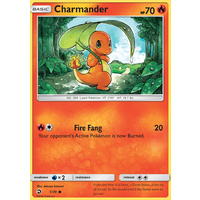 Charmander 1/70 SM Dragon Majesty Common Pokemon Card NEAR MINT TCG