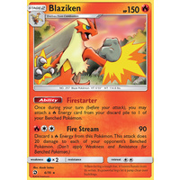 Blaziken 6/70 SM Dragon Majesty Holo Rare Pokemon Card NEAR MINT TCG