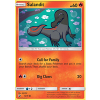 Salandit 13/70 SM Dragon Majesty Common Pokemon Card NEAR MINT TCG