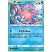 Corsola 27/70 SM Dragon Majesty Common Pokemon Card NEAR MINT TCG