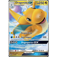 Dragonite GX 37/70 SM Dragon Majesty Holo Ultra Rare Pokemon Card NEAR MINT TCG