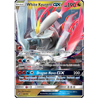 White Kyurem GX 48/70 SM Dragon Majesty Holo Ultra Rare Pokemon Card NEAR MINT TCG