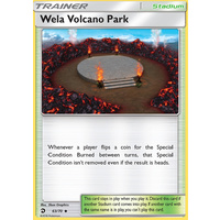 Wela Volcano Park 63/70 SM Dragon Majesty Uncommon Trainer Pokemon Card NEAR MINT TCG