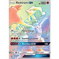 Reshiram GX 71/70 SM Dragon Majesty Holo Hyper Rare Full Art Pokemon Card NEAR MINT TCG