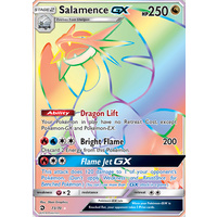 Salamence GX 73/70 SM Dragon Majesty Holo Hyper Rare Full Art Pokemon Card NEAR MINT TCG