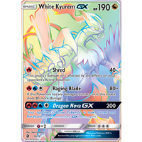 White Kyurem GX 74/70 SM Dragon Majesty Holo Hyper Rare Full Art Pokemon Card NEAR MINT TCG